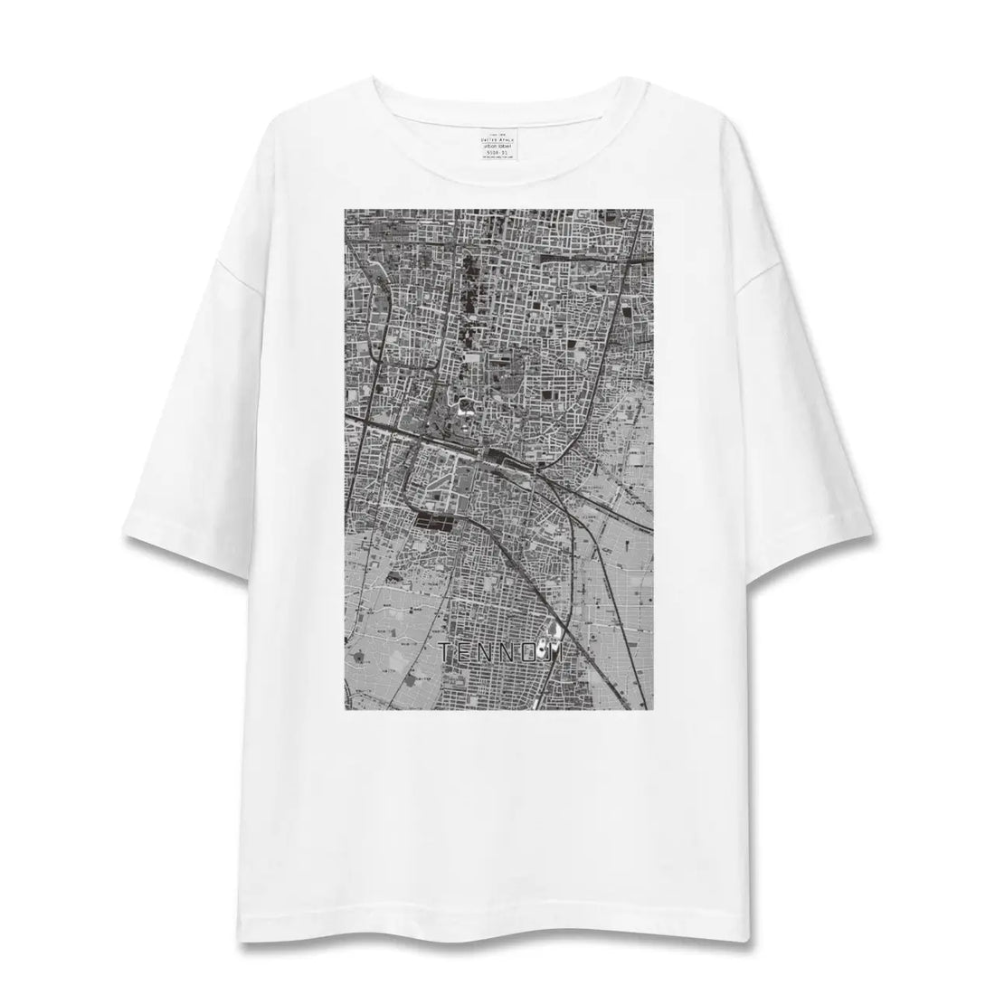 【天王寺（大阪府）】地図柄ビッグシルエットTシャツ