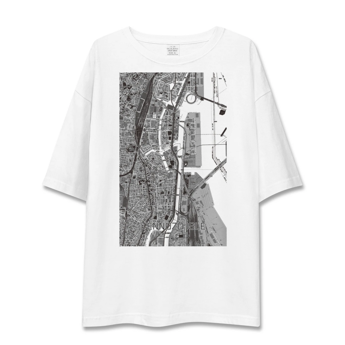 【天王洲アイル(東京都)】地図柄ビッグシルエットTシャツ