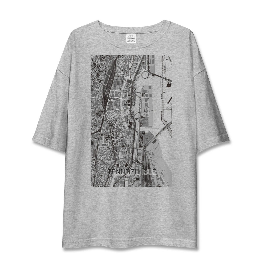 【天王洲アイル（東京都）】地図柄ビッグシルエットTシャツ