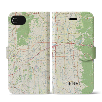 【天理（奈良県）】地図柄iPhoneケース（手帳タイプ）ナチュラル・iPhone SE（第3 / 第2世代） / 8 / 7 / 6s / 6 用
