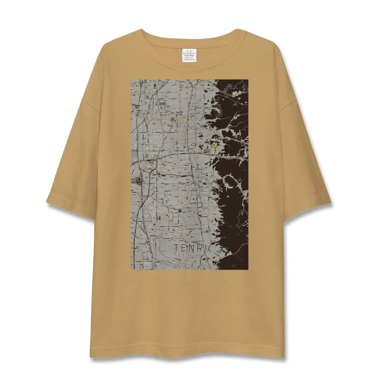 【天理（奈良県）】地図柄ビッグシルエットTシャツ