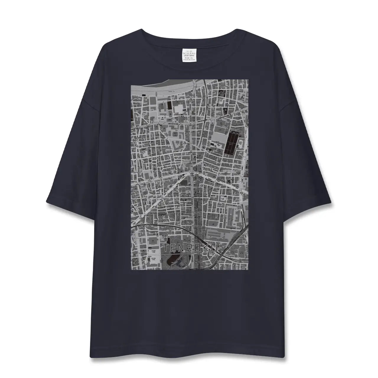 【天六（大阪府）】地図柄ビッグシルエットTシャツ