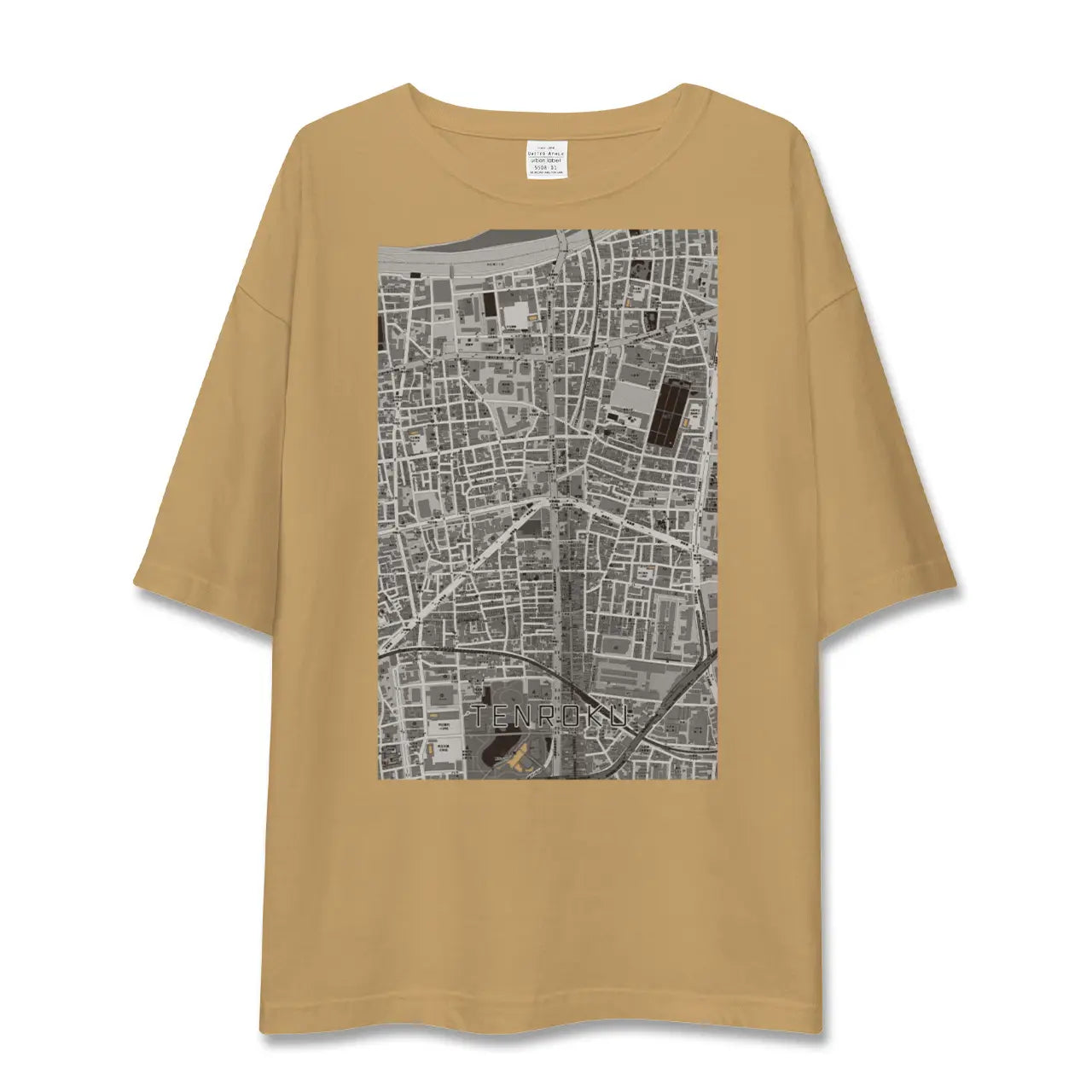 【天六（大阪府）】地図柄ビッグシルエットTシャツ