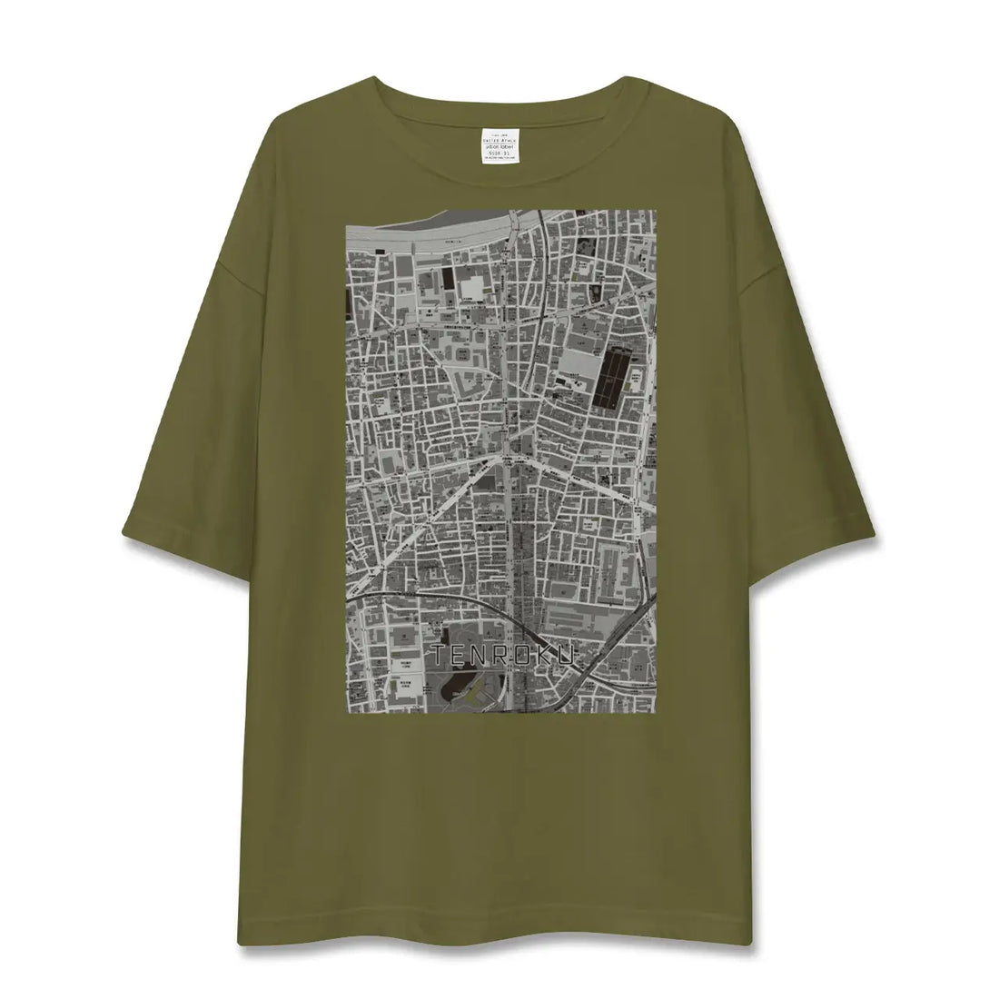 【天六（大阪府）】地図柄ビッグシルエットTシャツ