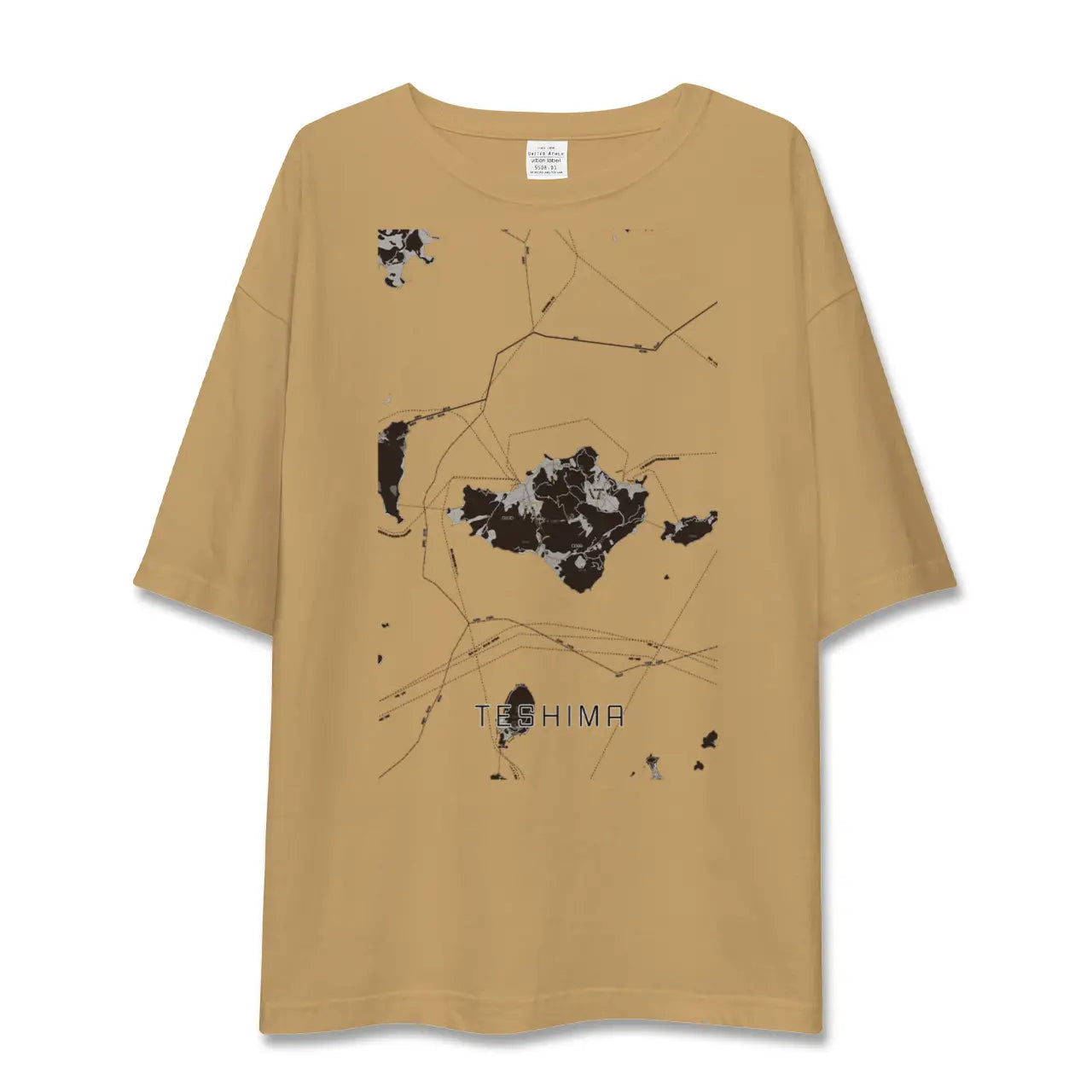【豊島（香川県）】地図柄ビッグシルエットTシャツ