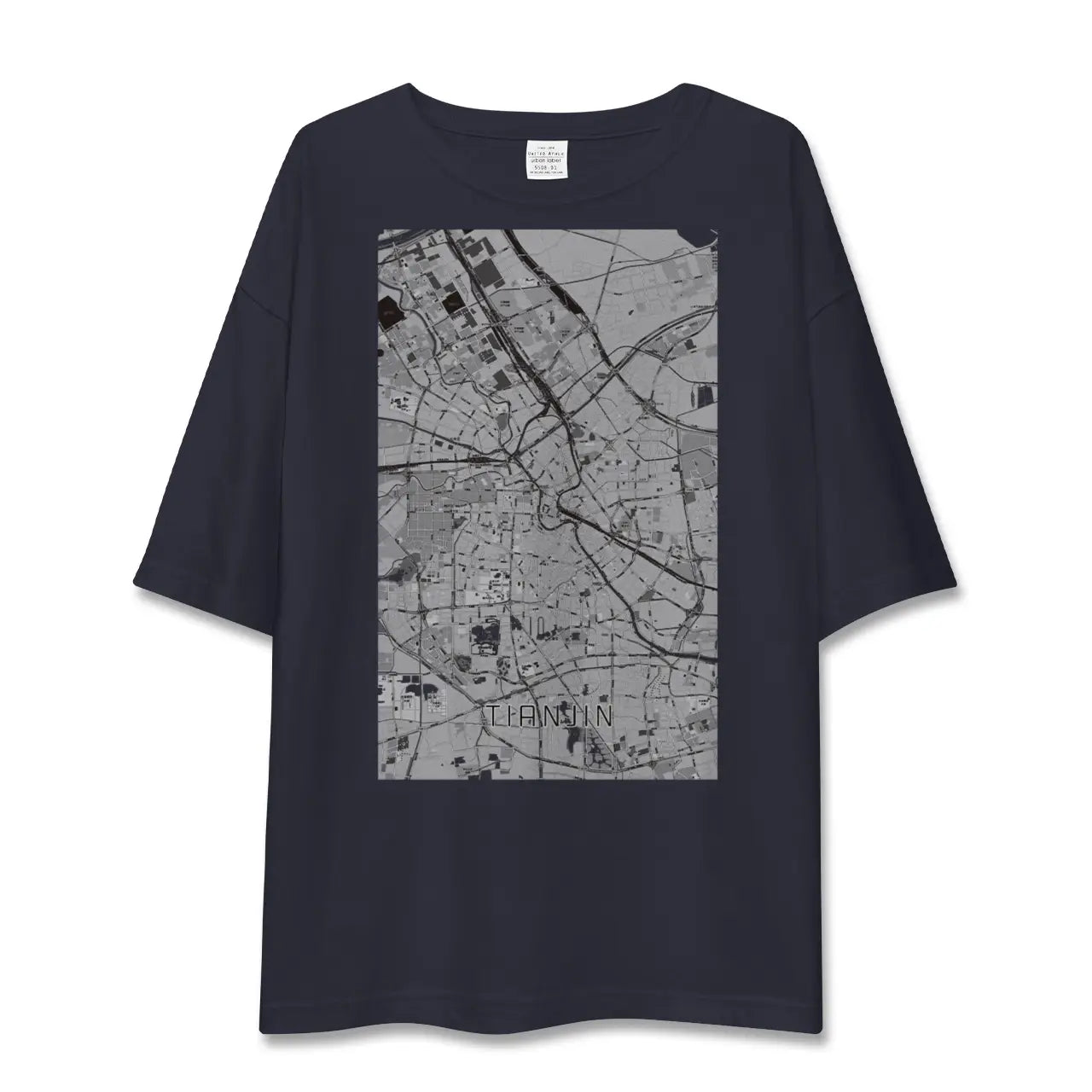 【天津（中華人民共和国）】地図柄ビッグシルエットTシャツ