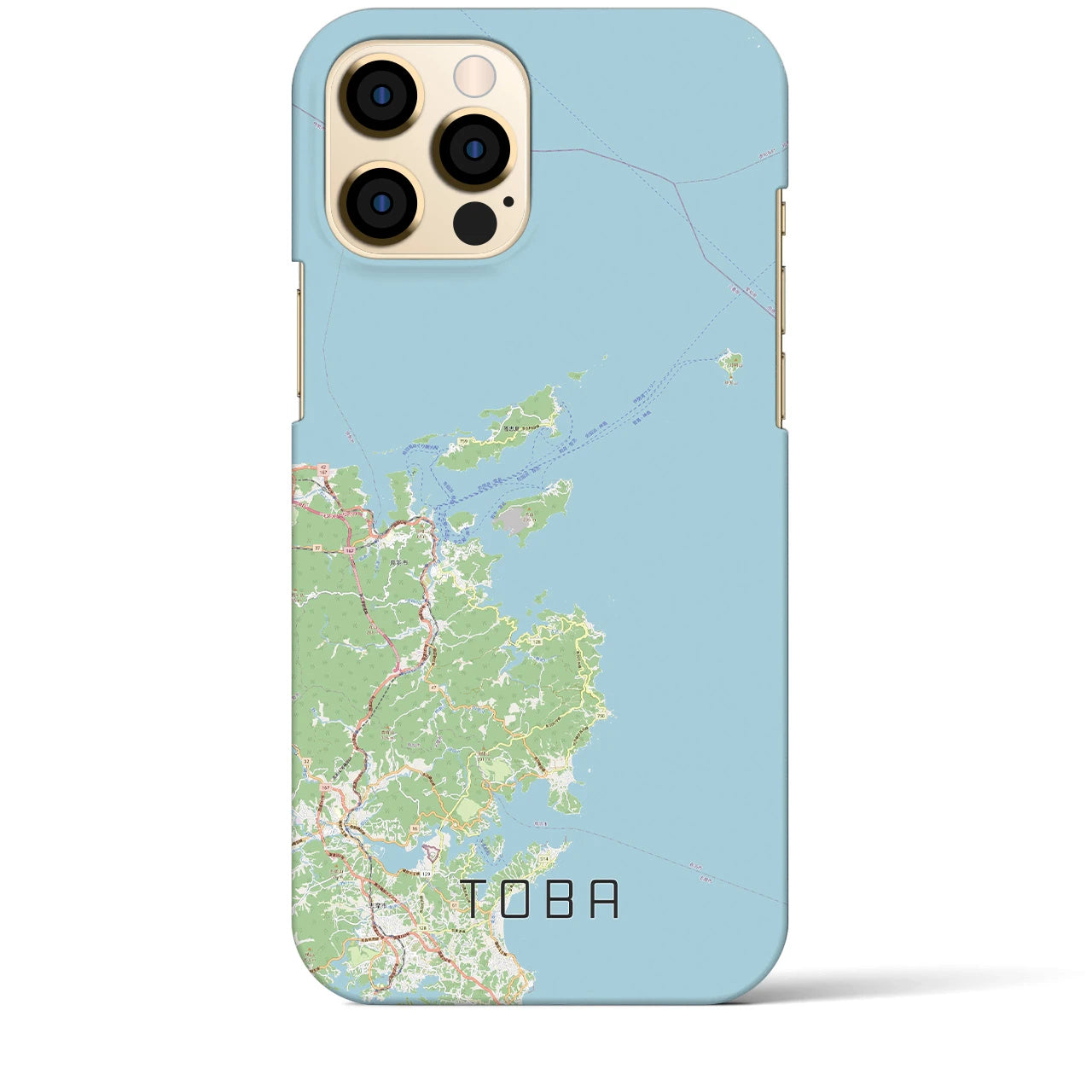 【鳥羽】地図柄iPhoneケース（バックカバータイプ・ナチュラル）iPhone 12 Pro Max 用