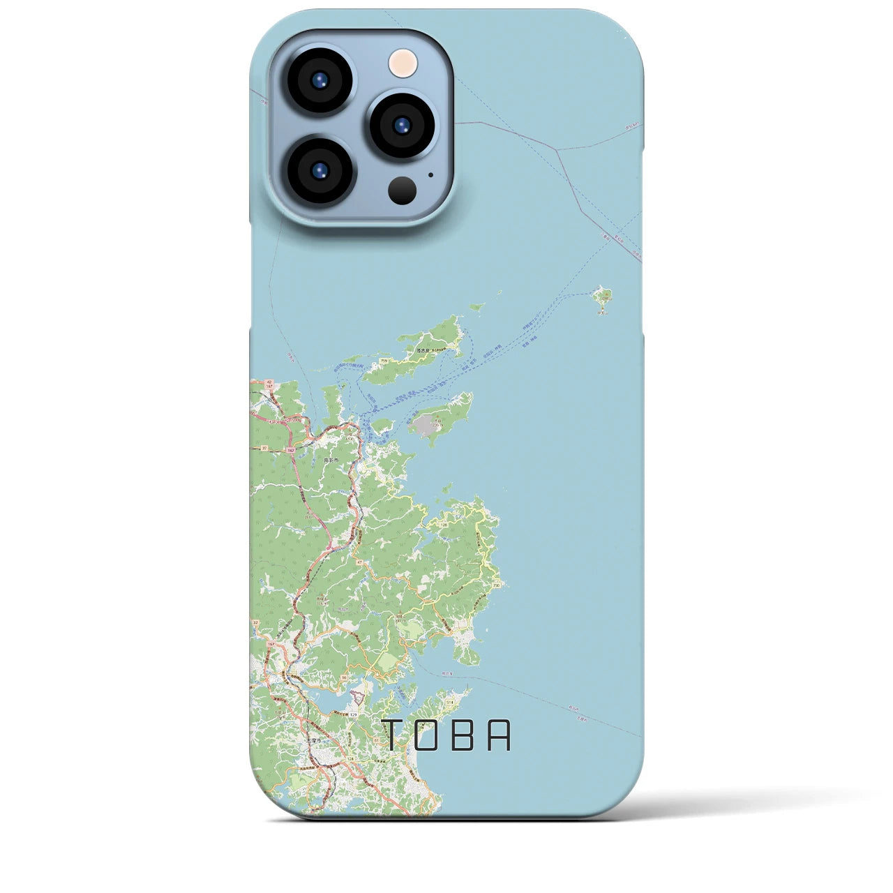 【鳥羽】地図柄iPhoneケース（バックカバータイプ・ナチュラル）iPhone 13 Pro Max 用