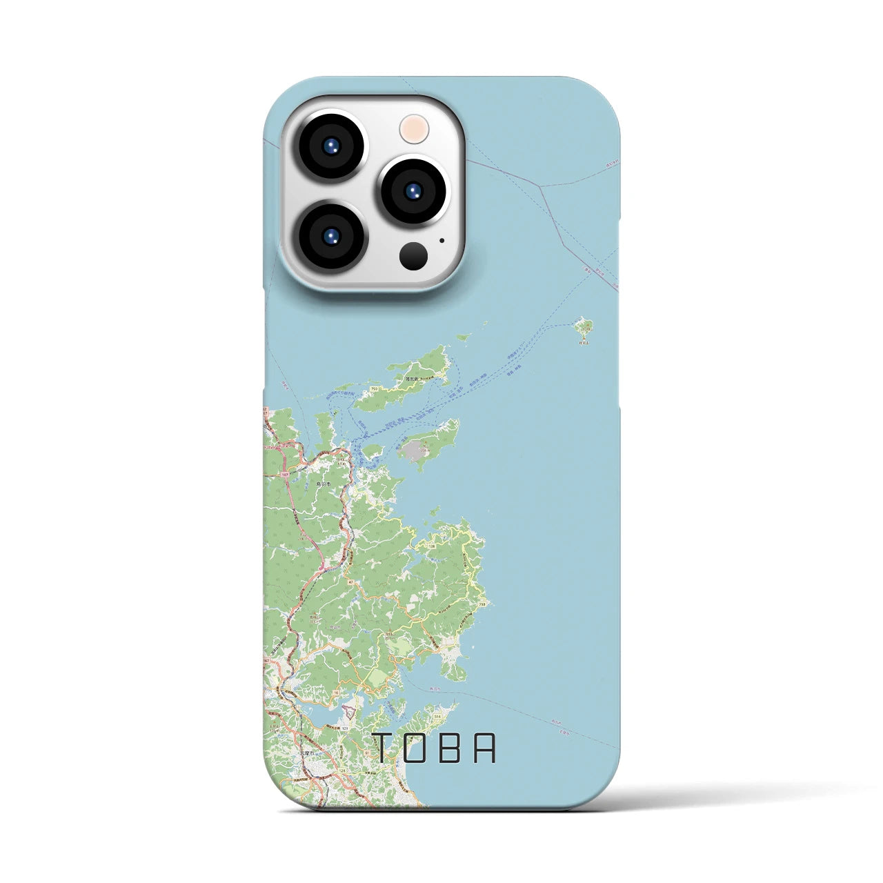 【鳥羽】地図柄iPhoneケース（バックカバータイプ・ナチュラル）iPhone 13 Pro 用