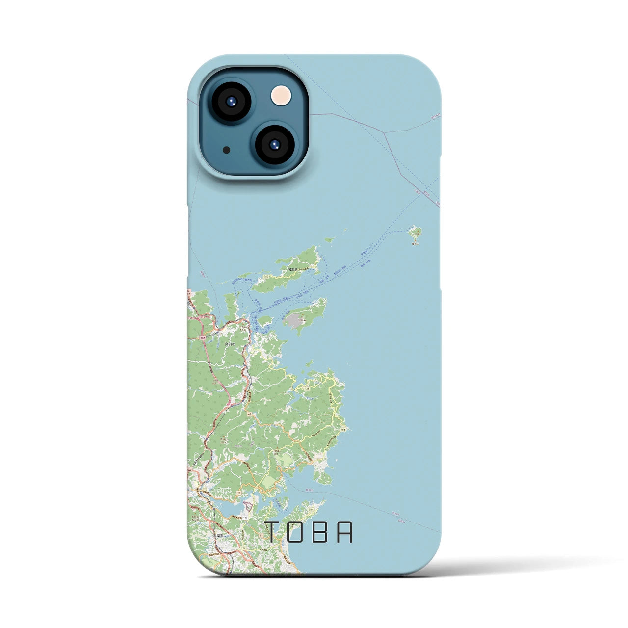 【鳥羽】地図柄iPhoneケース（バックカバータイプ・ナチュラル）iPhone 13 用