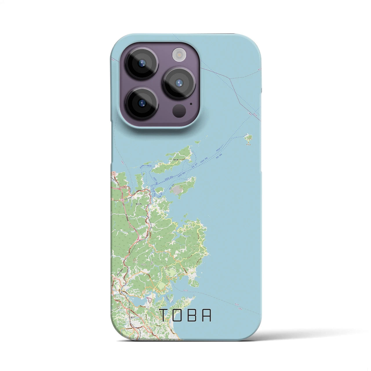 【鳥羽】地図柄iPhoneケース（バックカバータイプ・ナチュラル）iPhone 14 Pro 用