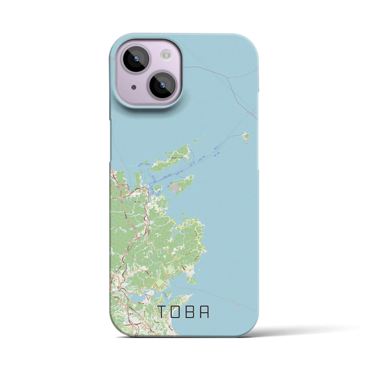 【鳥羽】地図柄iPhoneケース（バックカバータイプ・ナチュラル）iPhone 14 用