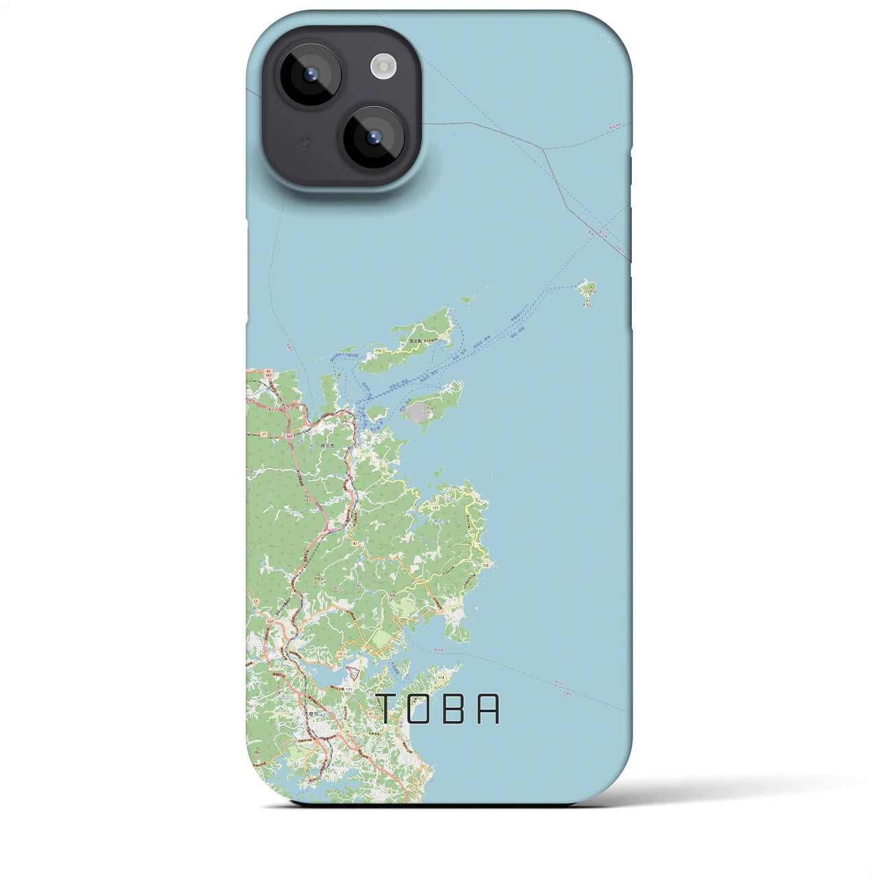 【鳥羽】地図柄iPhoneケース（バックカバータイプ・ナチュラル）iPhone 14 Plus 用