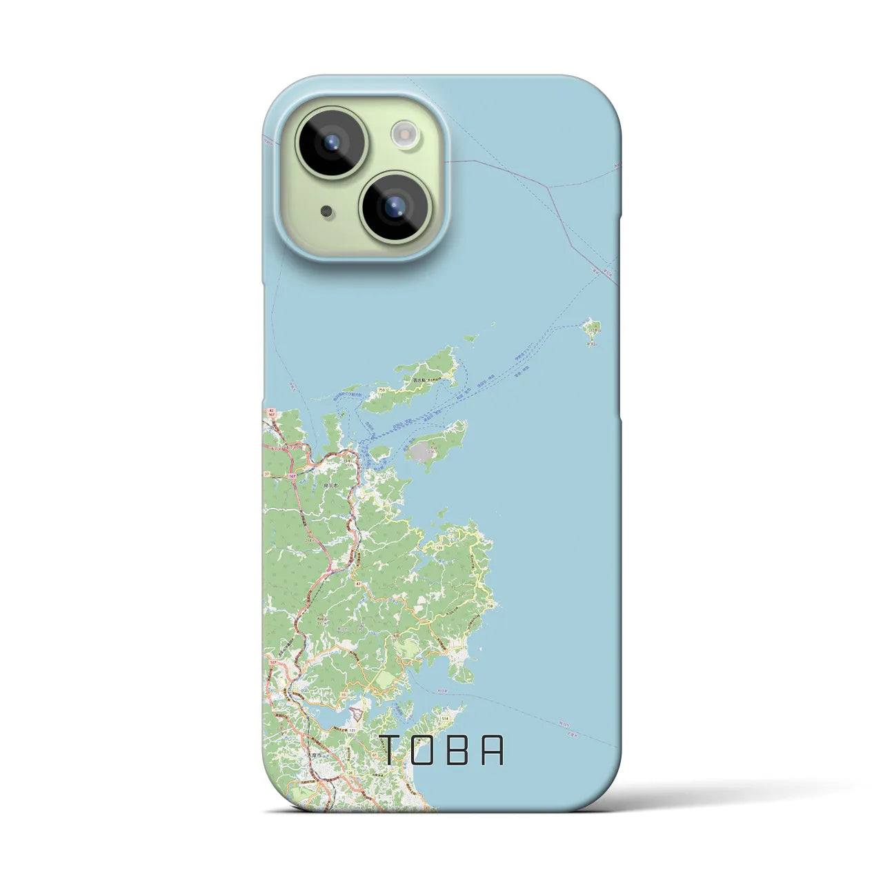 【鳥羽】地図柄iPhoneケース（バックカバータイプ・ナチュラル）iPhone 15 用
