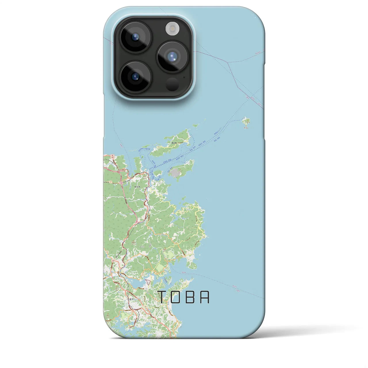 【鳥羽】地図柄iPhoneケース（バックカバータイプ・ナチュラル）iPhone 15 Pro Max 用