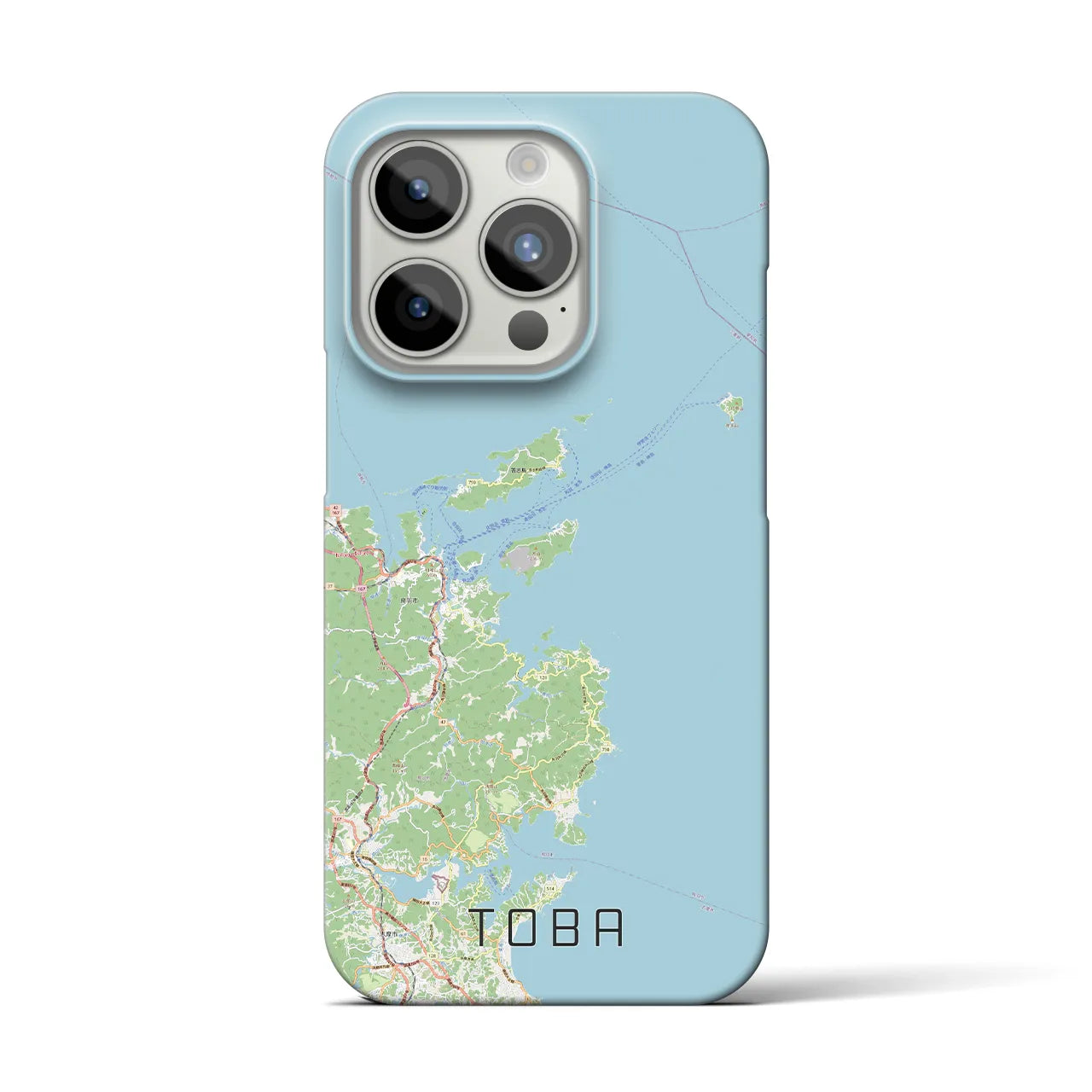 【鳥羽】地図柄iPhoneケース（バックカバータイプ・ナチュラル）iPhone 15 Pro 用