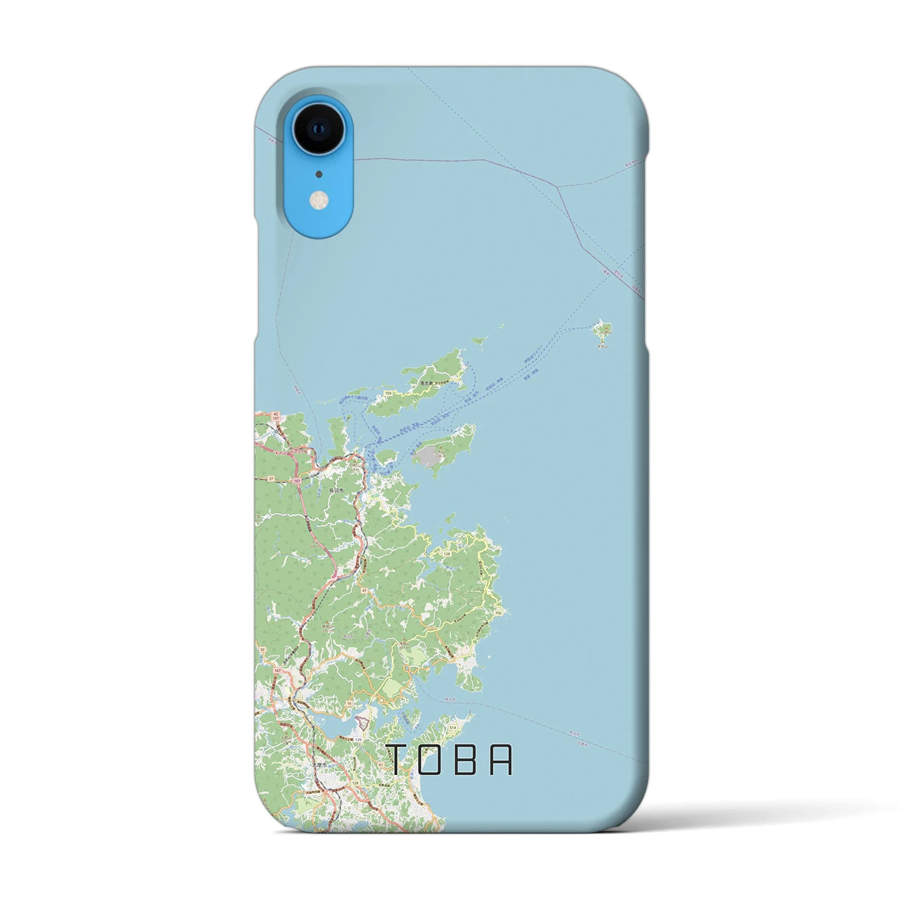 【鳥羽】地図柄iPhoneケース（バックカバータイプ・ナチュラル）iPhone XR 用