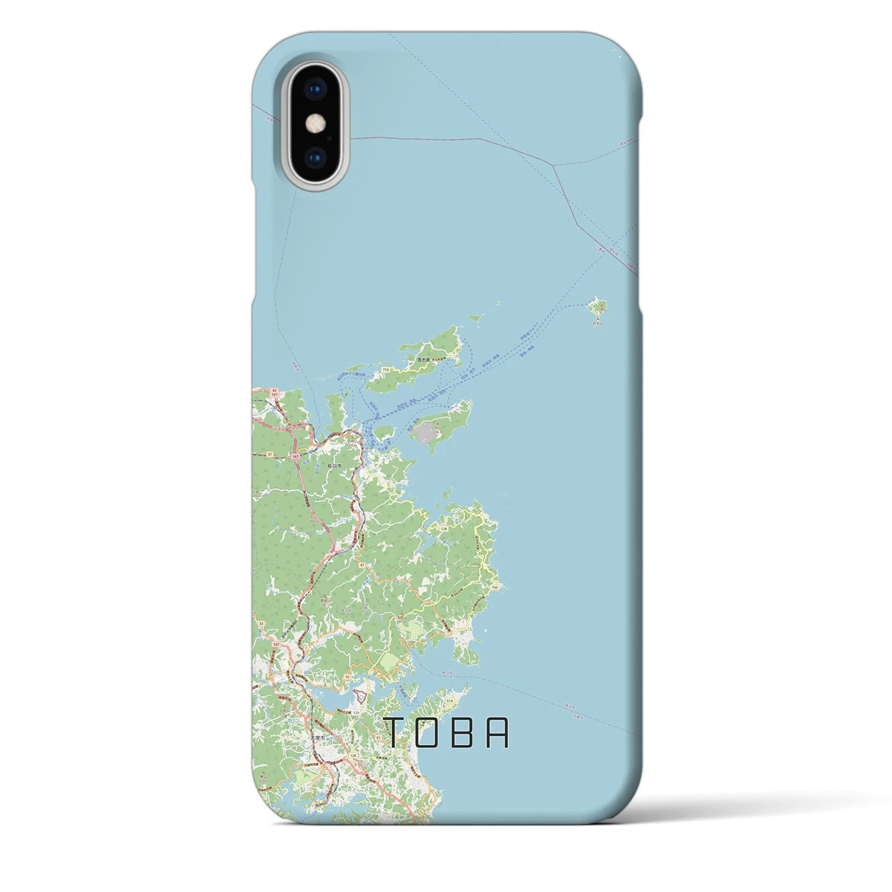 【鳥羽】地図柄iPhoneケース（バックカバータイプ・ナチュラル）iPhone XS Max 用
