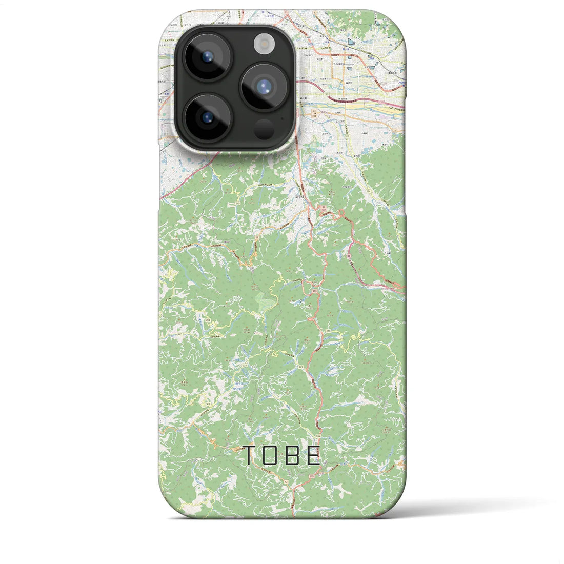 【砥部】地図柄iPhoneケース（バックカバータイプ・ナチュラル）iPhone 15 Pro Max 用