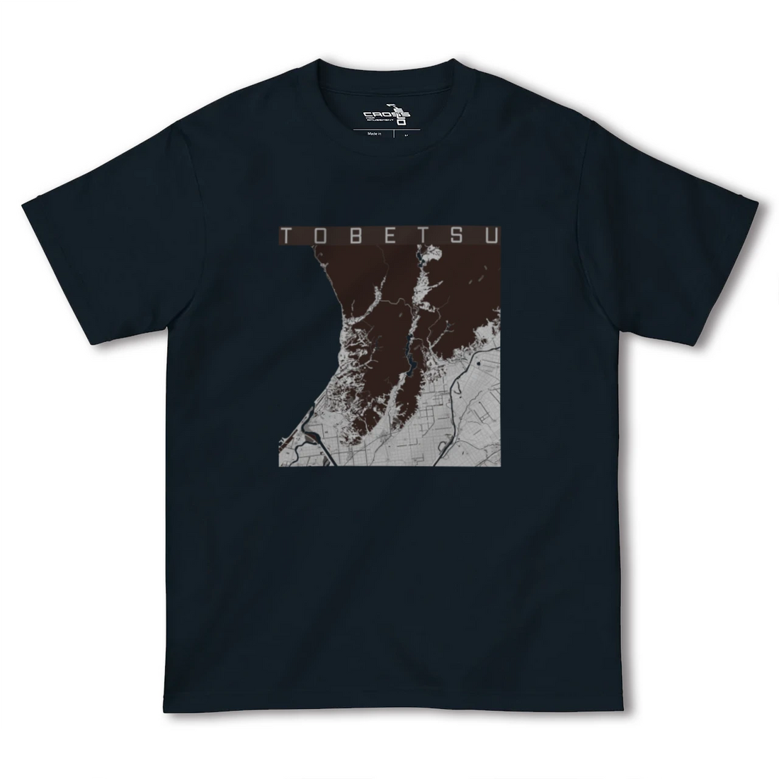 【当別（北海道）】地図柄ヘビーウェイトTシャツ
