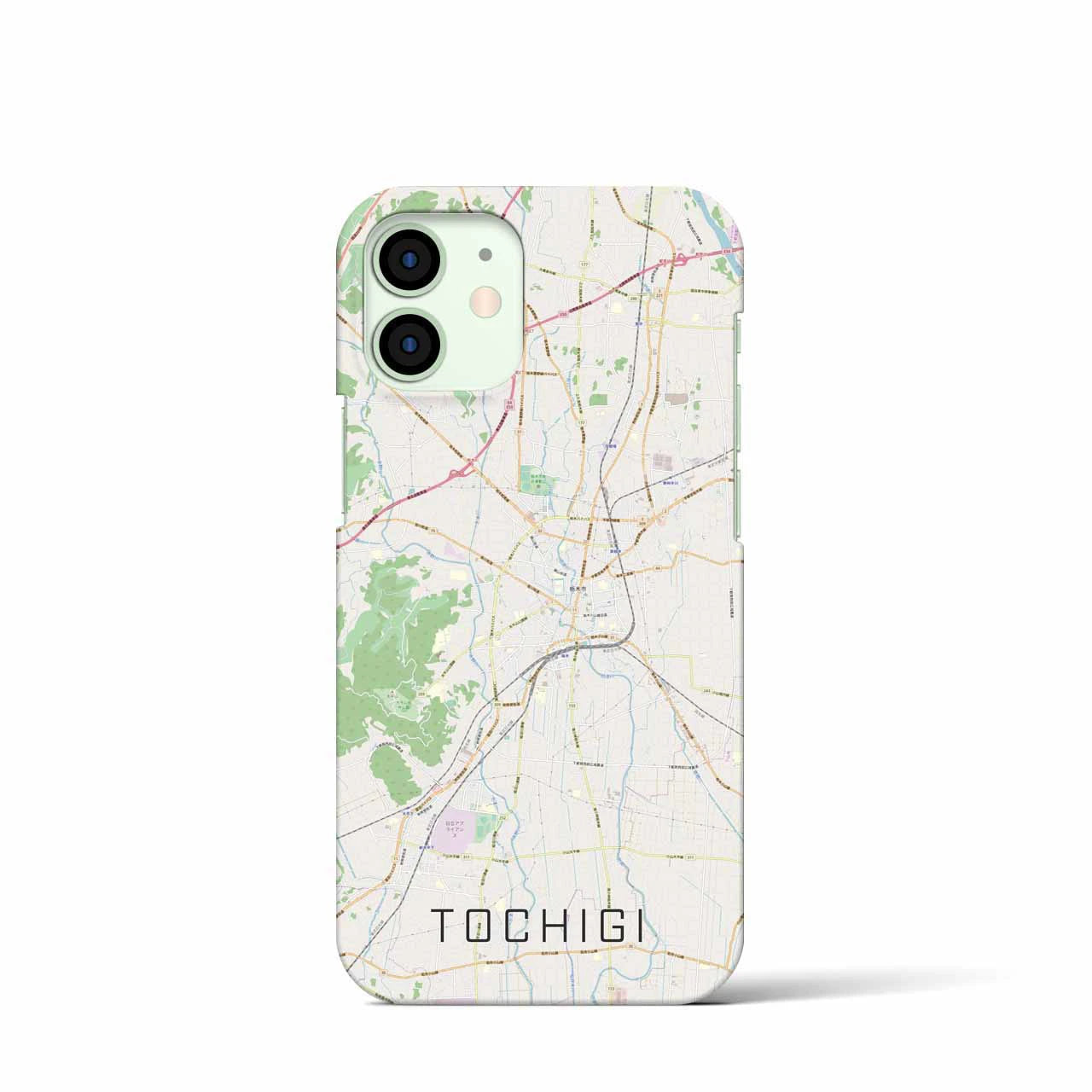 【栃木】地図柄iPhoneケース（バックカバータイプ・ナチュラル）iPhone 12 mini 用