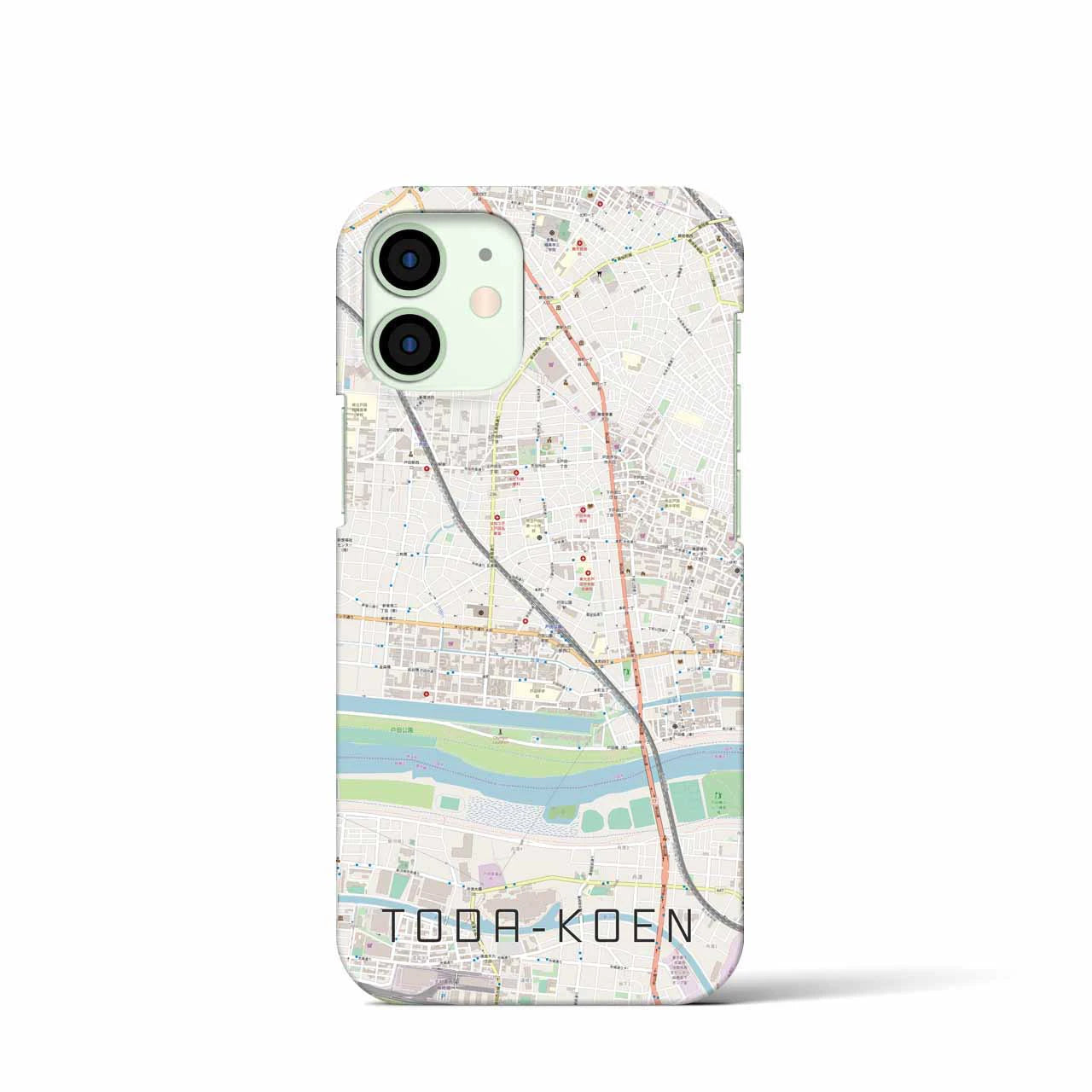 【戸田公園】地図柄iPhoneケース（バックカバータイプ・ナチュラル）iPhone 12 mini 用