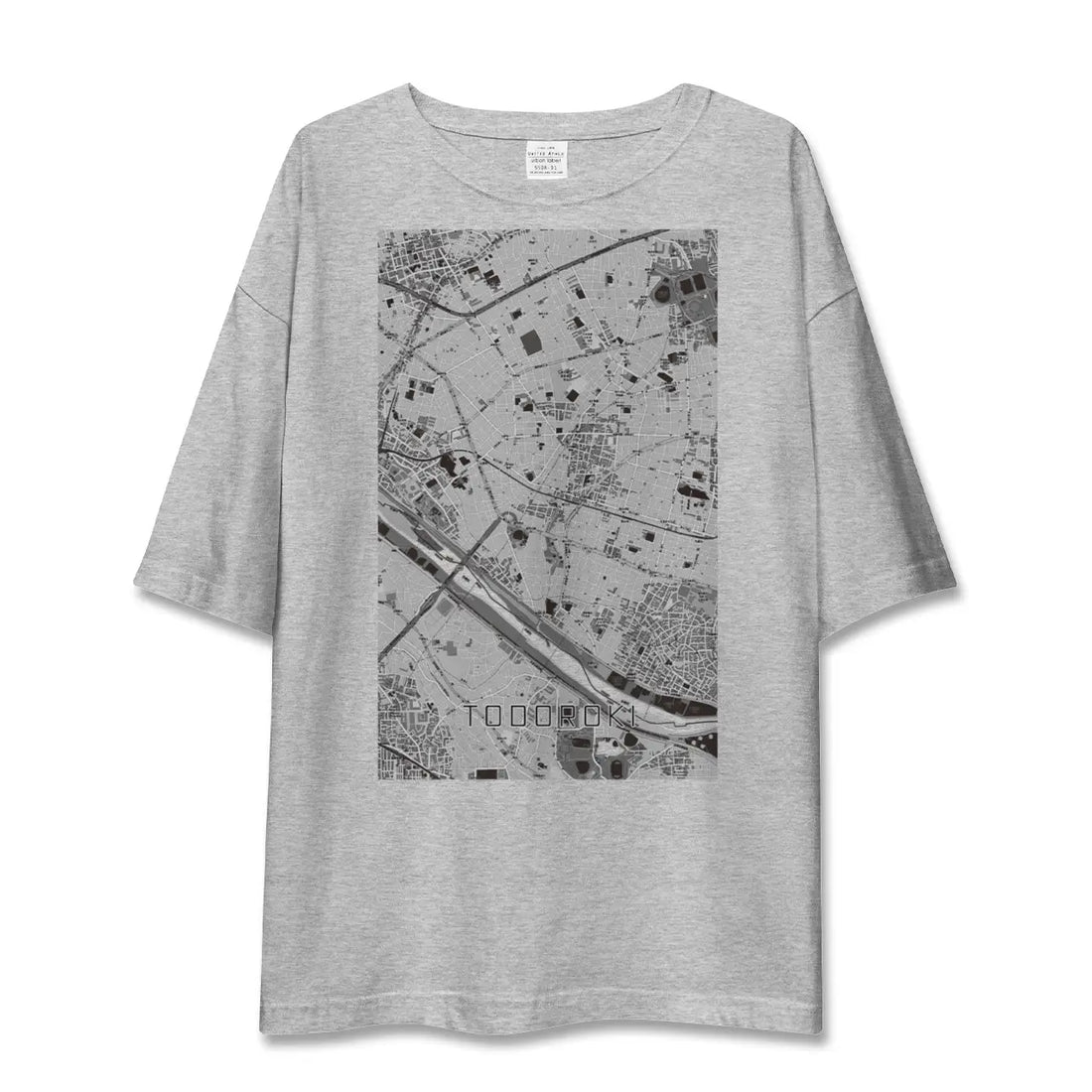 【等々力（東京都）】地図柄ビッグシルエットTシャツ