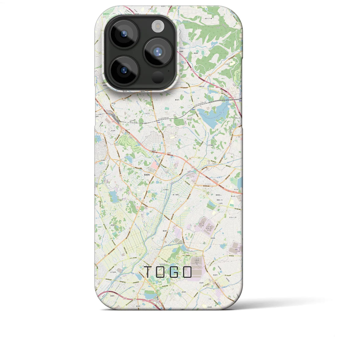【東郷】地図柄iPhoneケース（バックカバータイプ・ナチュラル）iPhone 15 Pro Max 用