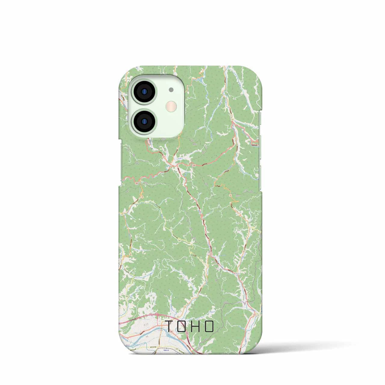 【東峰】地図柄iPhoneケース（バックカバータイプ・ナチュラル）iPhone 12 mini 用