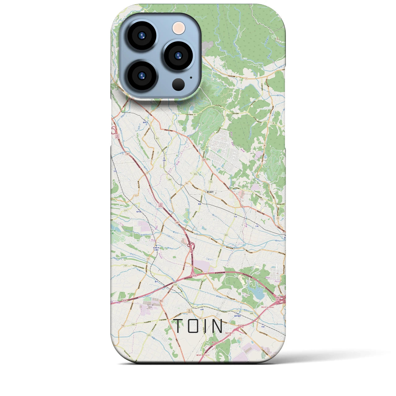 【東員】地図柄iPhoneケース（バックカバータイプ・ナチュラル）iPhone 13 Pro Max 用