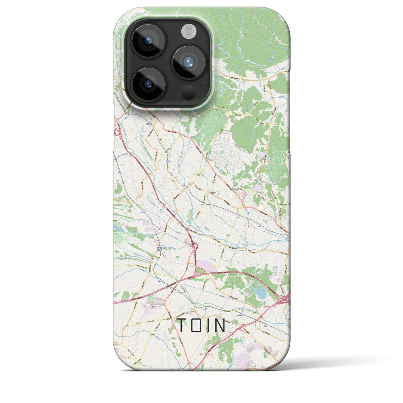 【東員】地図柄iPhoneケース（バックカバータイプ・ナチュラル）iPhone 15 Pro Max 用