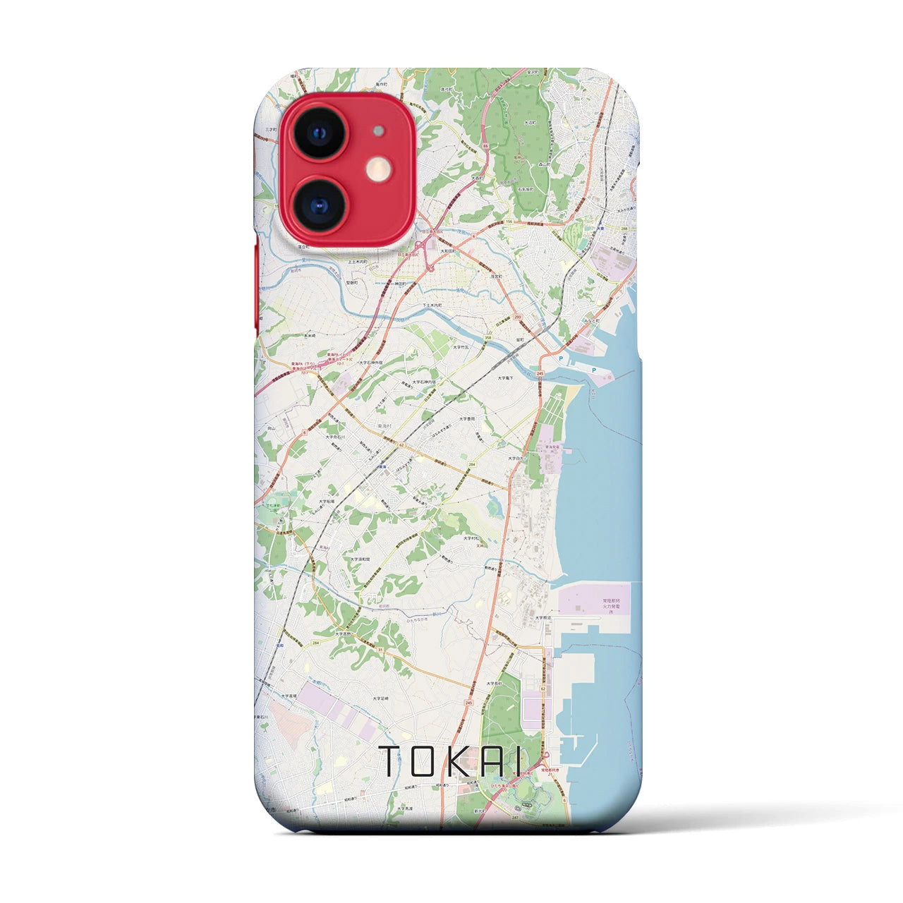 【東海（茨城県）】地図柄iPhoneケース（バックカバータイプ・ナチュラル）iPhone 11 用
