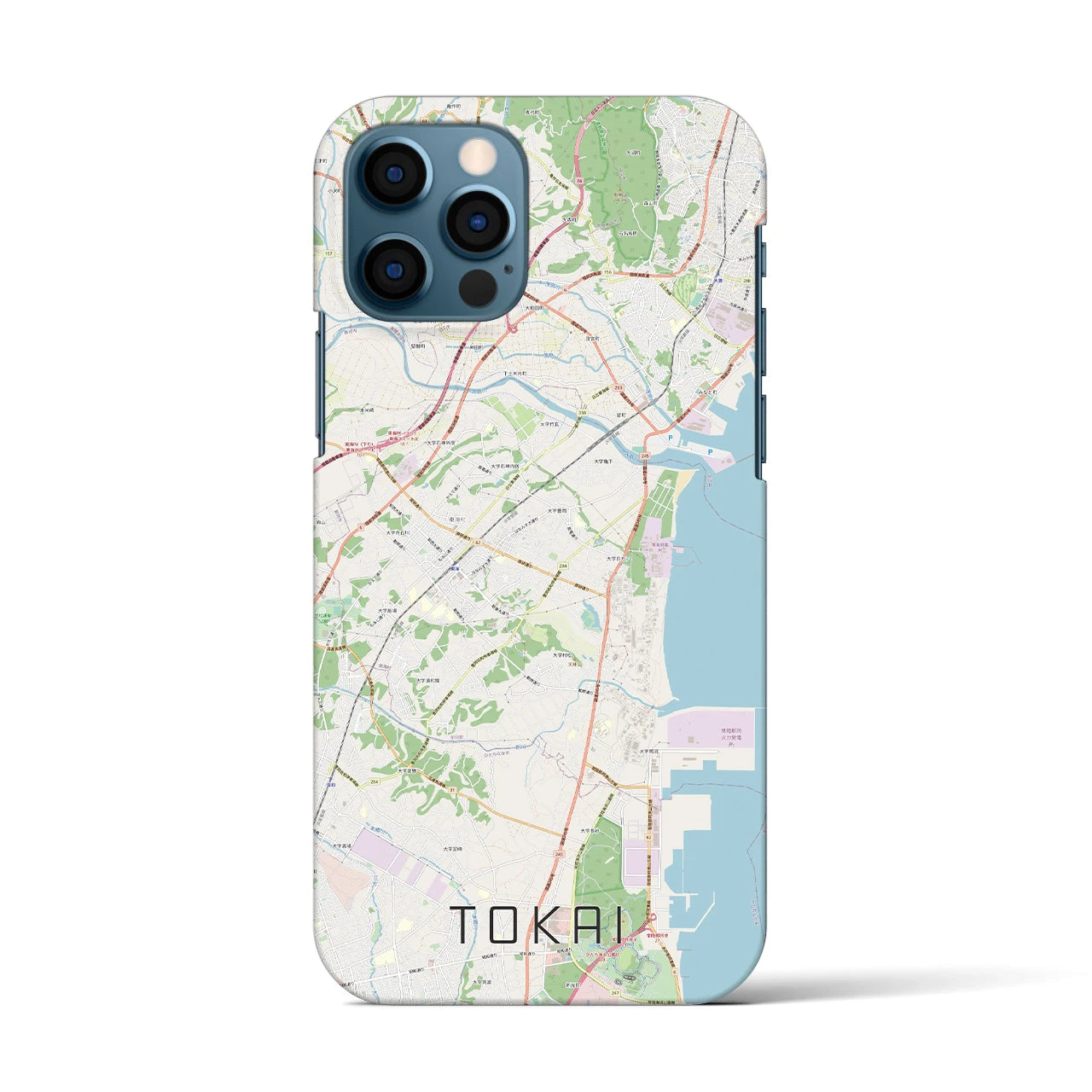 【東海（茨城県）】地図柄iPhoneケース（バックカバータイプ・ナチュラル）iPhone 12 / 12 Pro 用