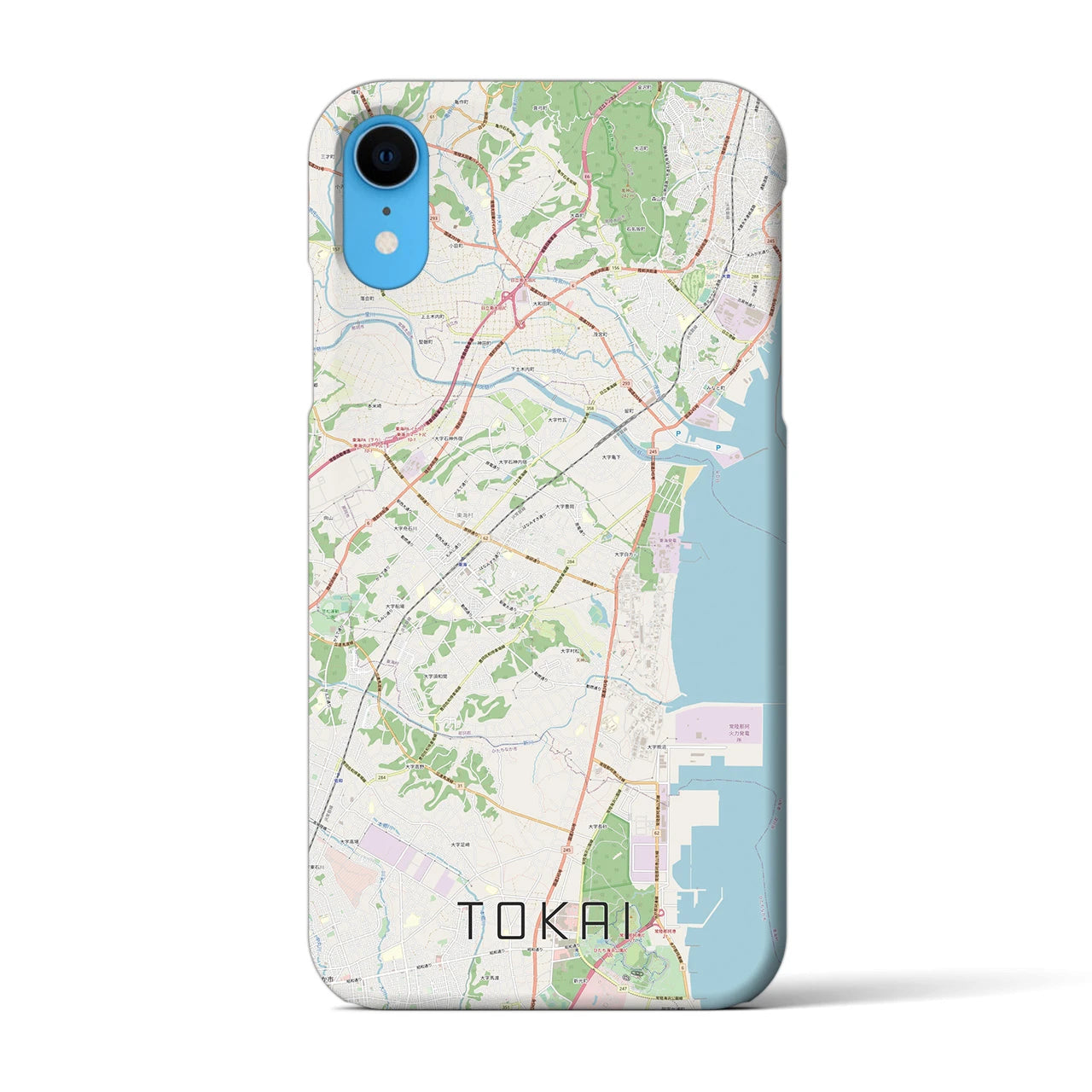 【東海（茨城県）】地図柄iPhoneケース（バックカバータイプ・ナチュラル）iPhone XR 用