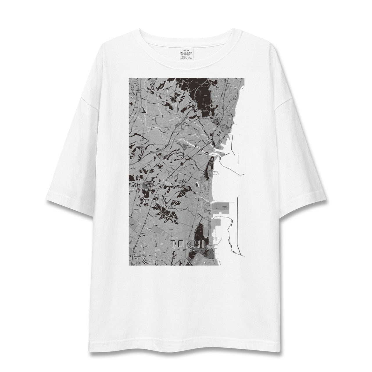 【東海（茨城県）（茨城県）】地図柄ビッグシルエットTシャツ