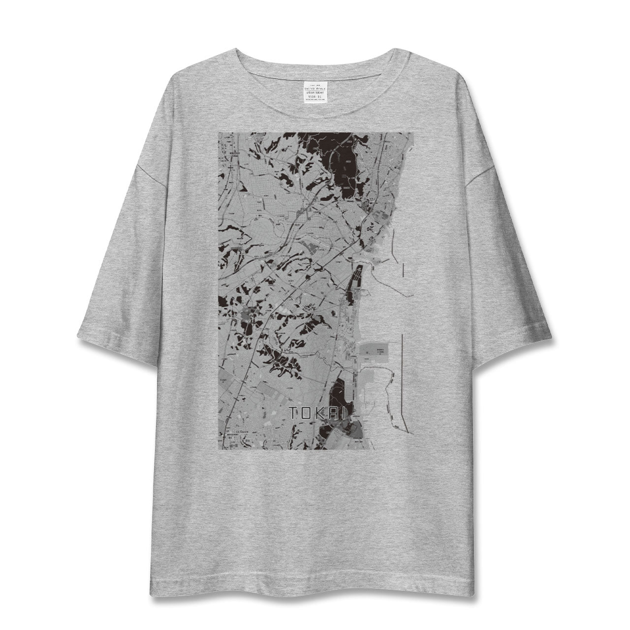 【東海（茨城県）（茨城県）】地図柄ビッグシルエットTシャツ