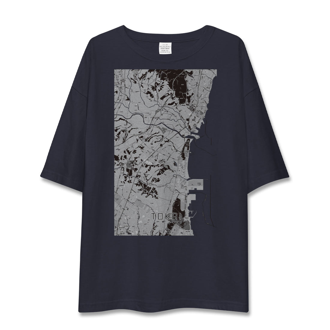 【東海(茨城県)(茨城県)】地図柄ビッグシルエットTシャツ