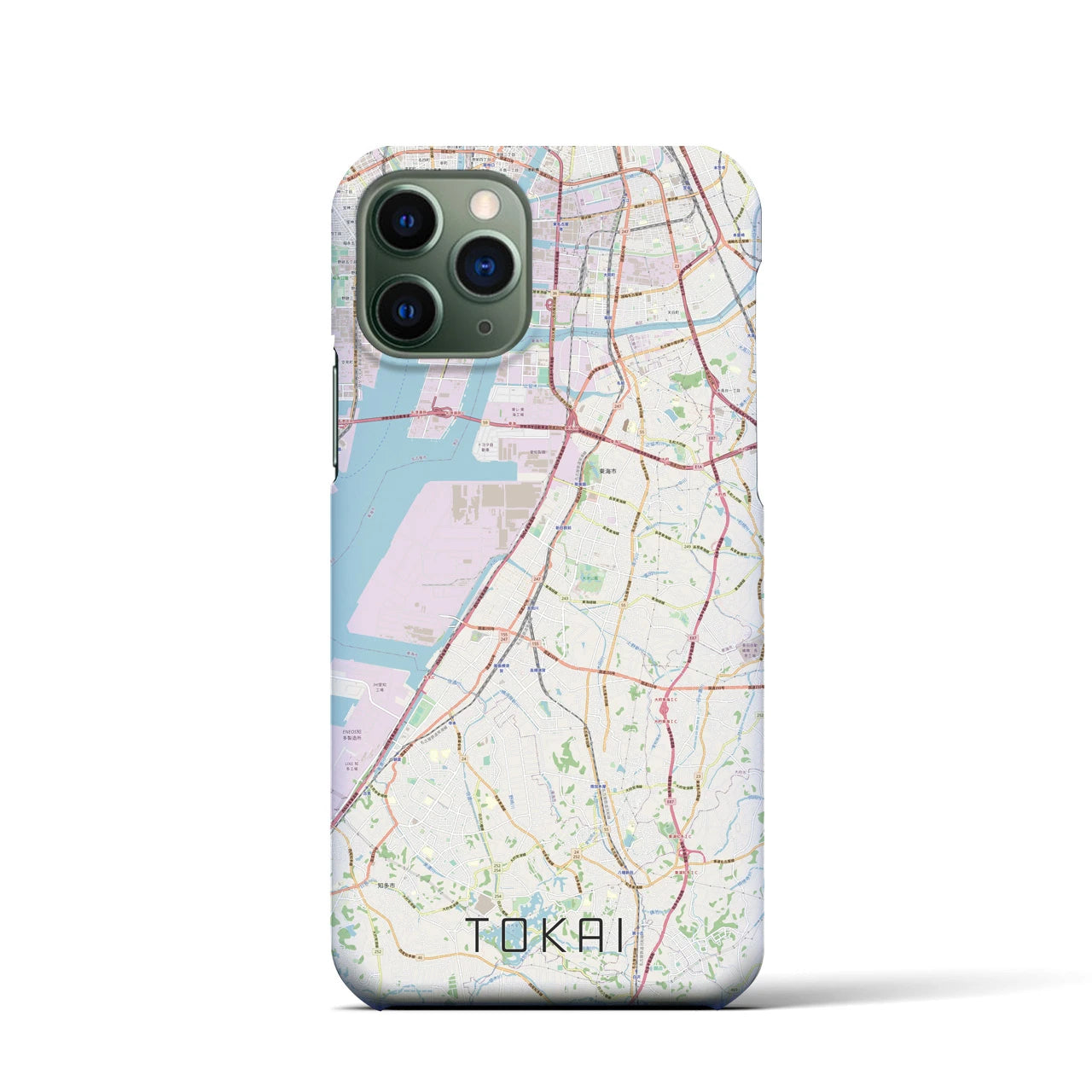 【東海】地図柄iPhoneケース（バックカバータイプ・ナチュラル）iPhone 11 Pro 用