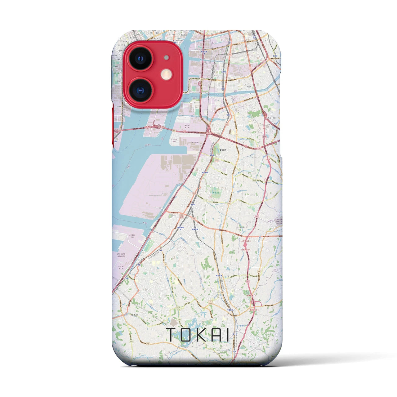 【東海】地図柄iPhoneケース（バックカバータイプ・ナチュラル）iPhone 11 用