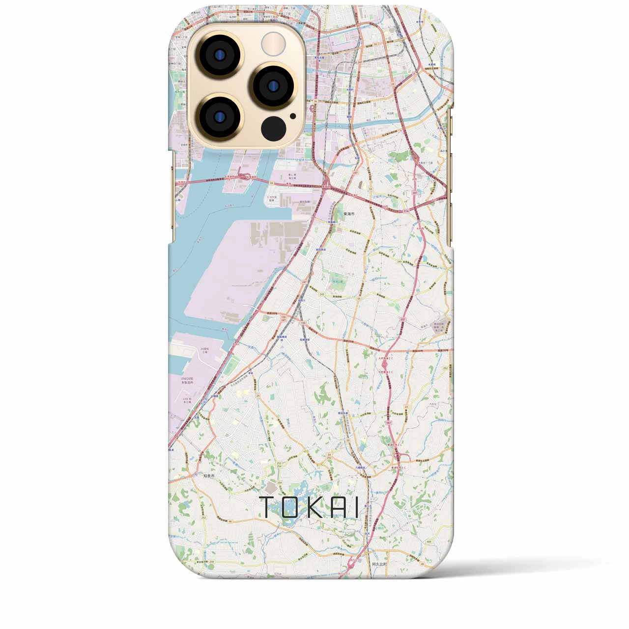 【東海】地図柄iPhoneケース（バックカバータイプ・ナチュラル）iPhone 12 Pro Max 用