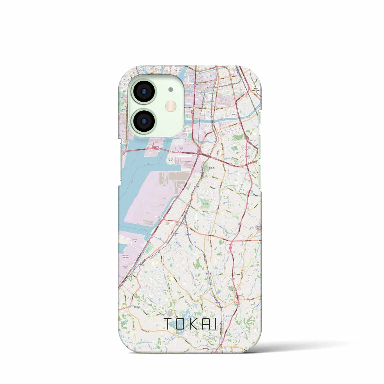 【東海】地図柄iPhoneケース（バックカバータイプ・ナチュラル）iPhone 12 mini 用