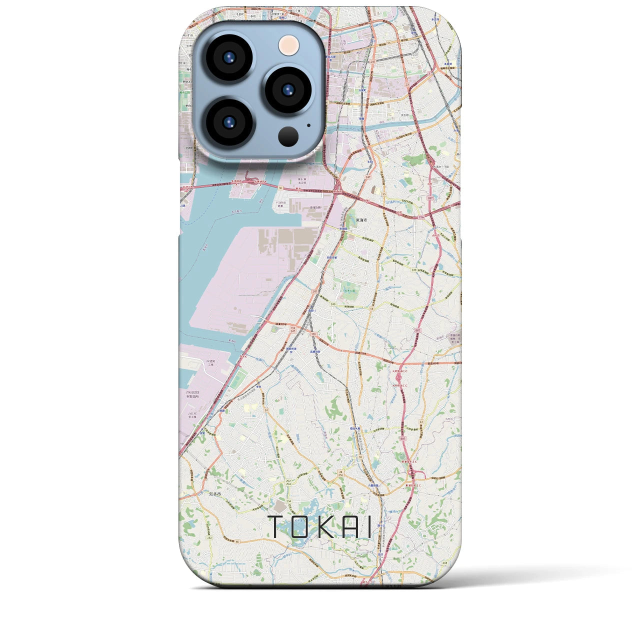 【東海】地図柄iPhoneケース（バックカバータイプ・ナチュラル）iPhone 13 Pro Max 用