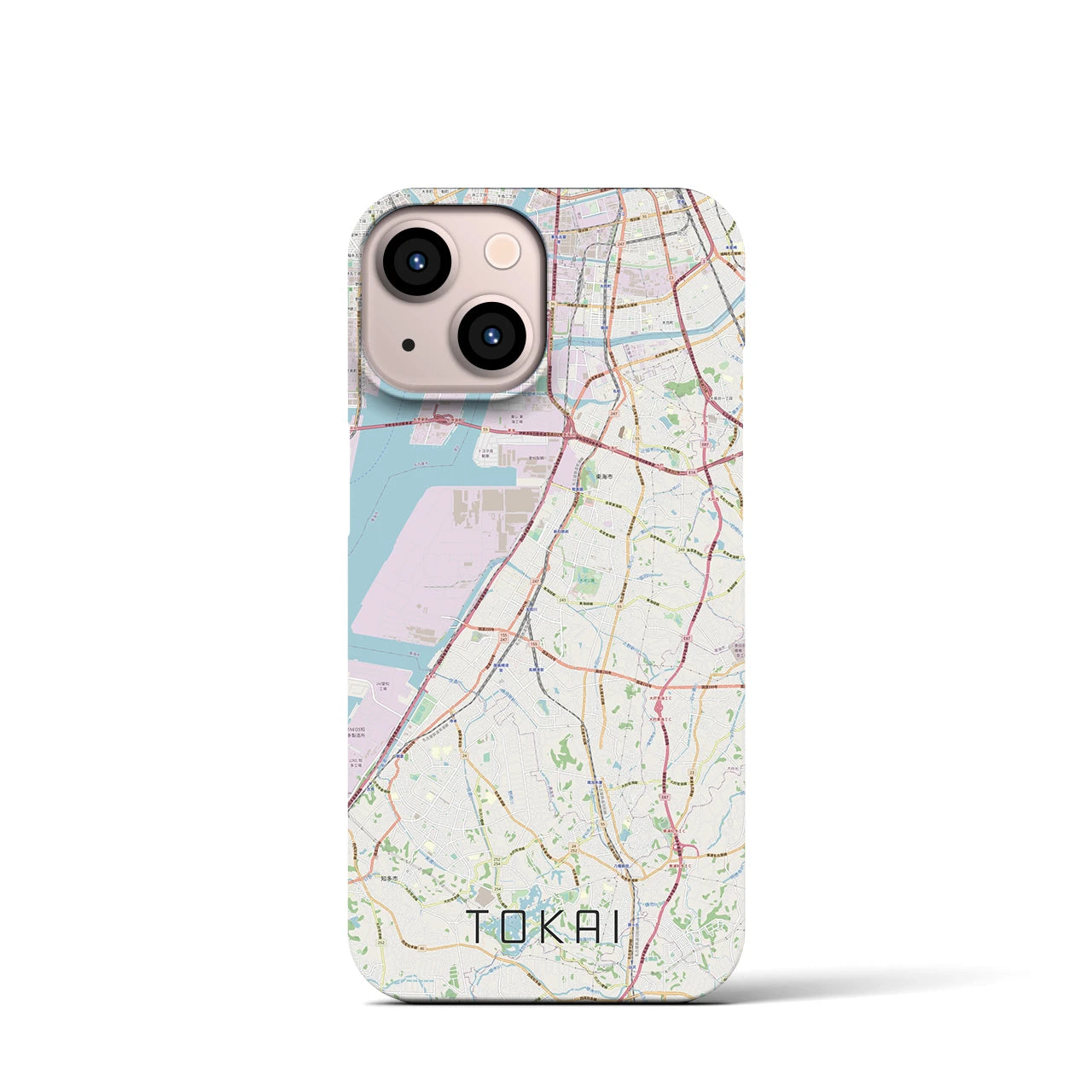 【東海】地図柄iPhoneケース（バックカバータイプ・ナチュラル）iPhone 13 mini 用