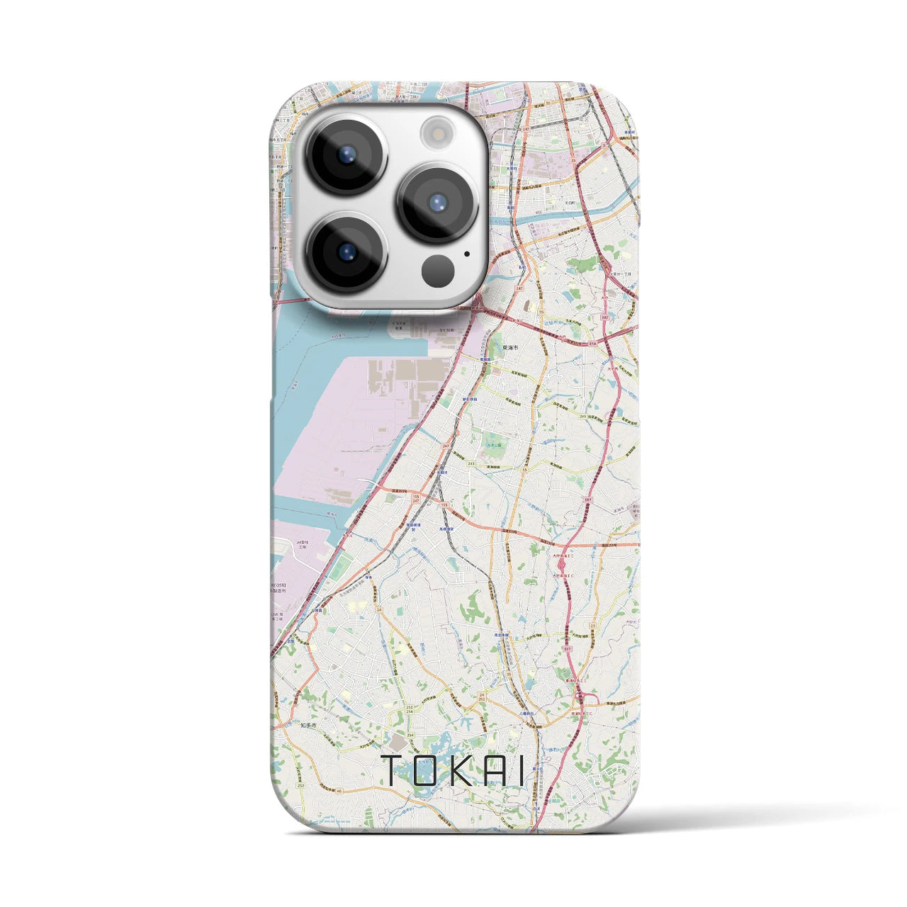【東海】地図柄iPhoneケース（バックカバータイプ・ナチュラル）iPhone 14 Pro 用