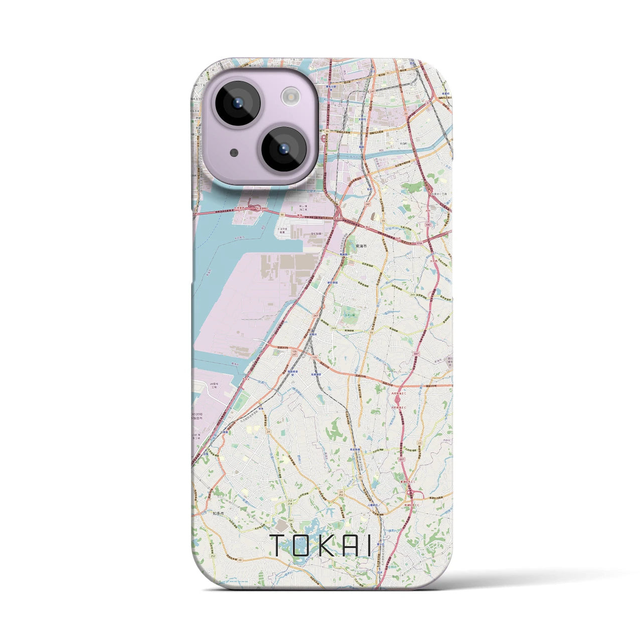 【東海】地図柄iPhoneケース（バックカバータイプ・ナチュラル）iPhone 14 用