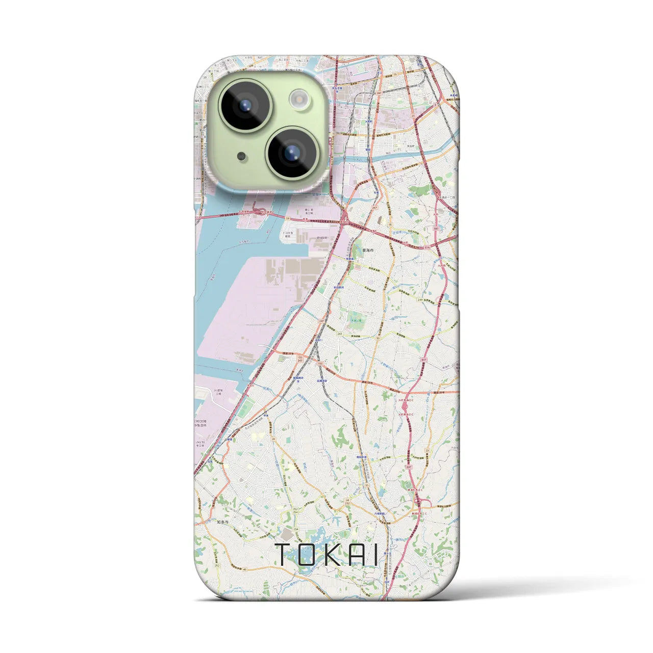 【東海】地図柄iPhoneケース（バックカバータイプ・ナチュラル）iPhone 15 用