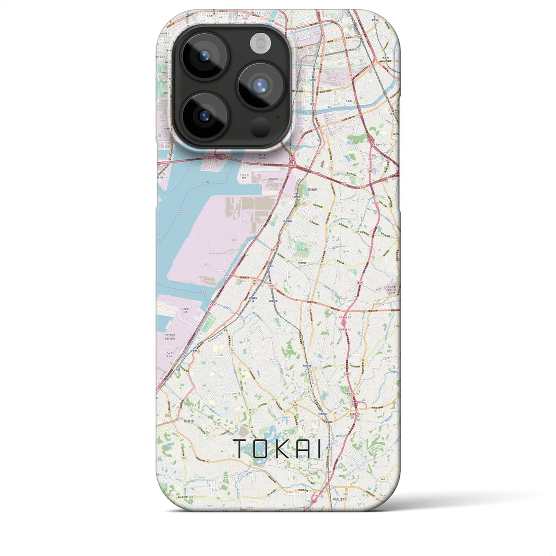 【東海】地図柄iPhoneケース（バックカバータイプ・ナチュラル）iPhone 15 Pro Max 用