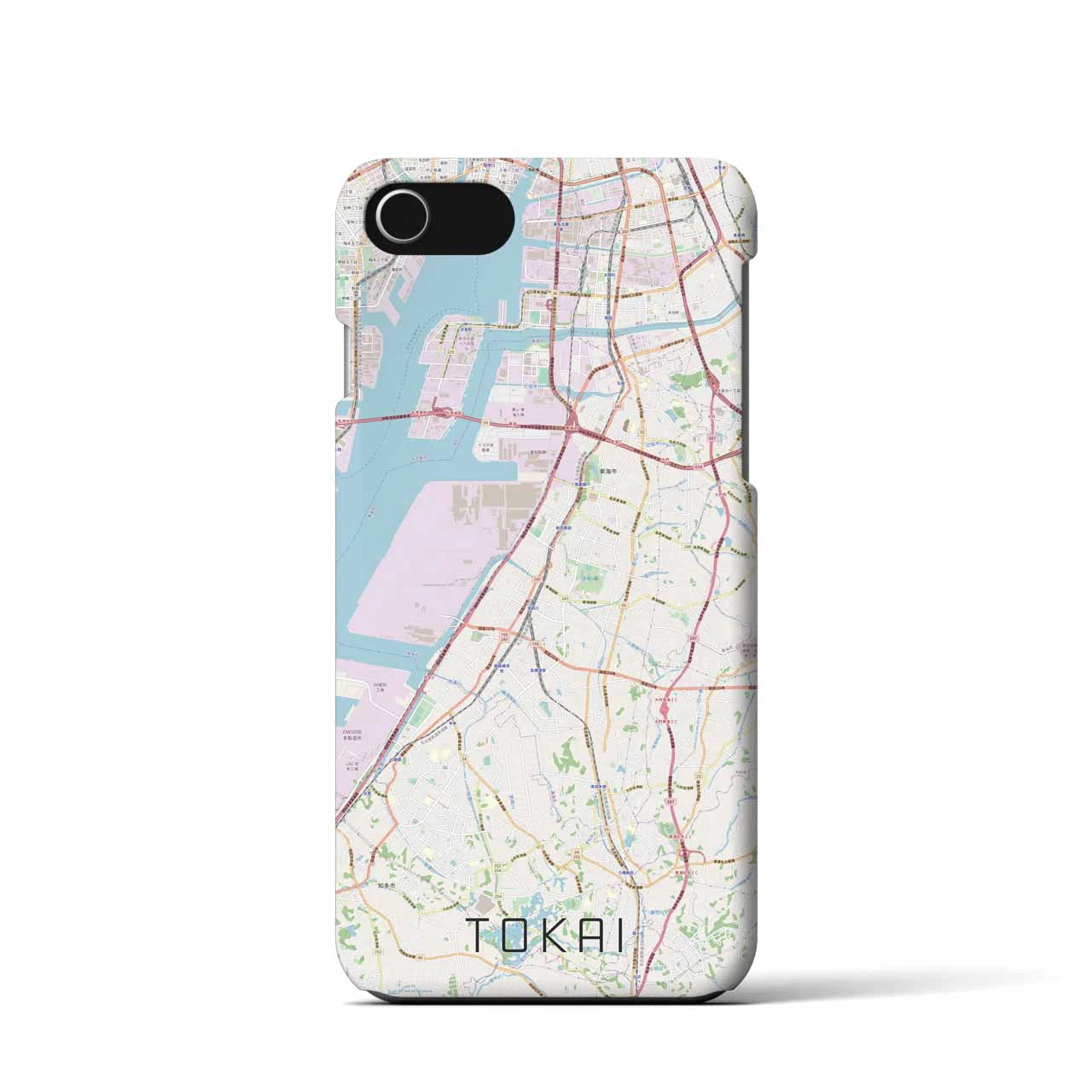 【東海】地図柄iPhoneケース（バックカバータイプ・ナチュラル）iPhone SE（第3 / 第2世代） / 8 / 7 / 6s / 6 用