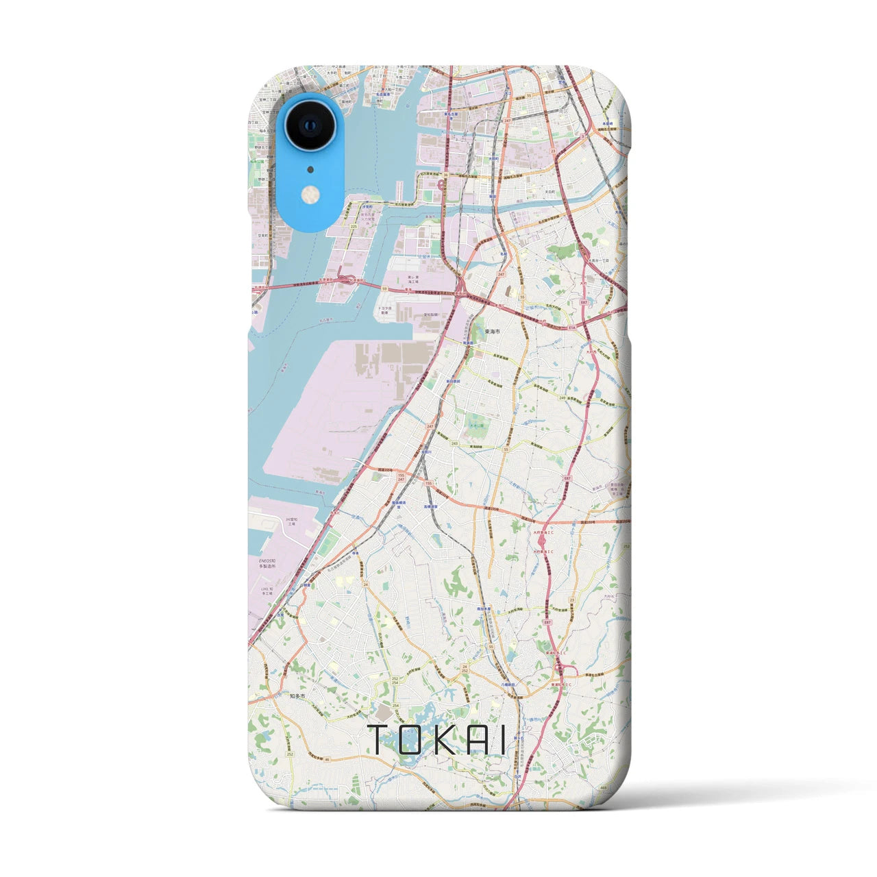 【東海】地図柄iPhoneケース（バックカバータイプ・ナチュラル）iPhone XR 用