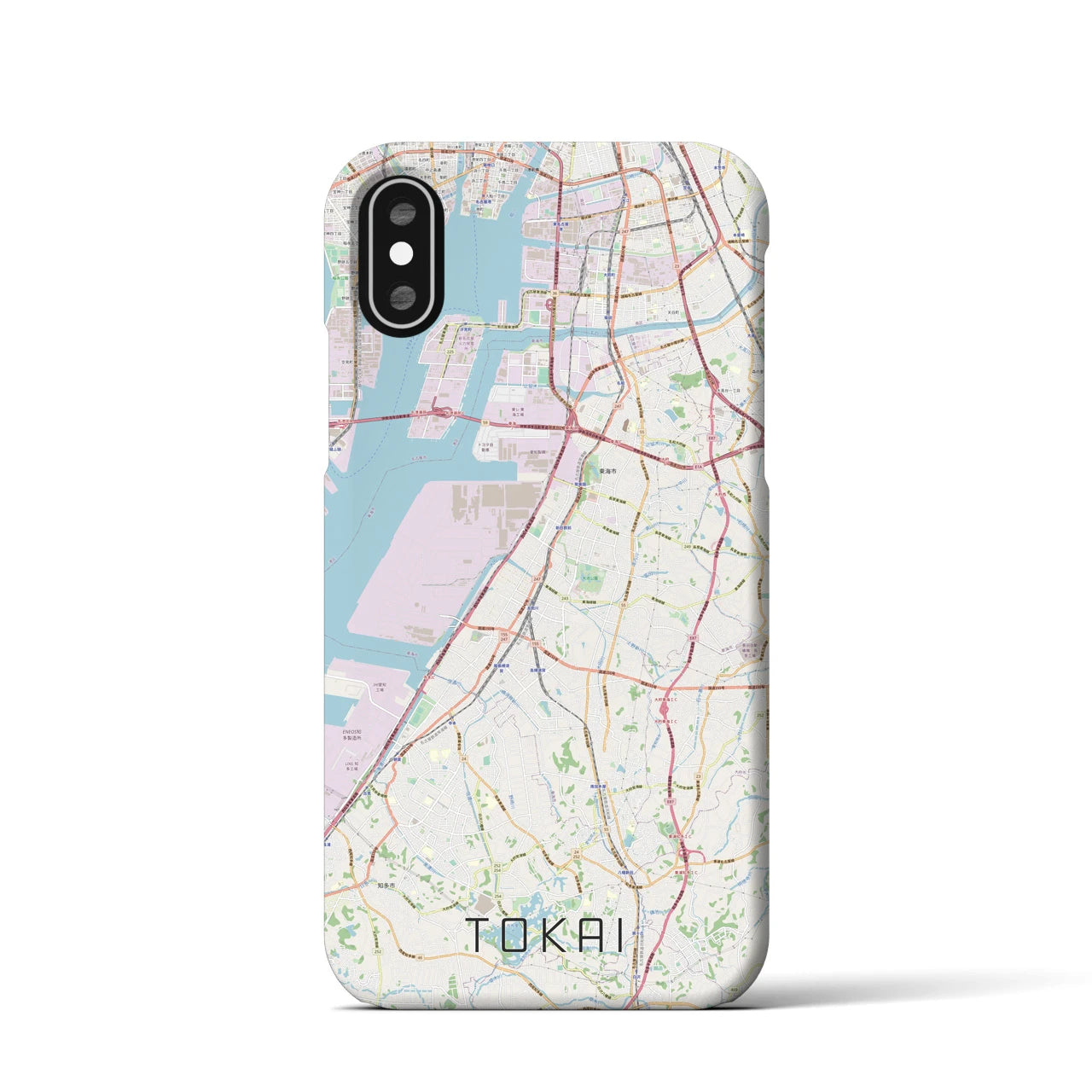 【東海】地図柄iPhoneケース（バックカバータイプ・ナチュラル）iPhone XS / X 用